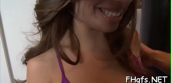  Hot teen knows exactly what this babe wishes and how to get it